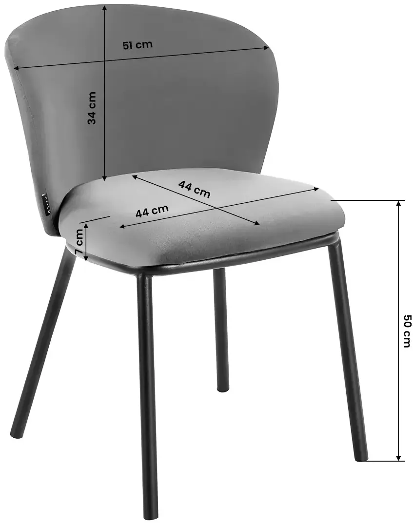 Стул 4Rico Linea 155306 (Grey) - 2