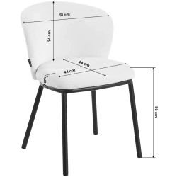 Стул 4Rico Linea 155308 (Black/White) Thumb