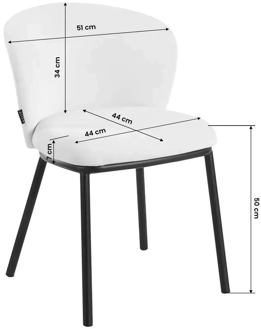 Стул 4Rico Linea 155308 (Black/White) - 8