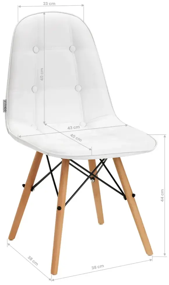 Scaun 4Rico QS-185 147832 (White/Natural) - 3