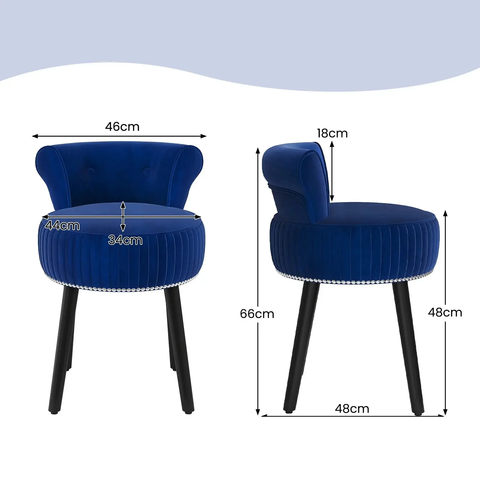 Стул Costway JV13275BL (Blue) - 3