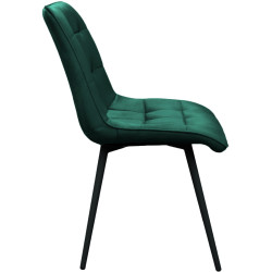Стул DP Capella HLR57 Бархат (Dark Green/Black) Thumb