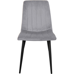Стул DP DC-90P N14 Бархат (Light Grey/Black) Thumb