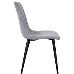 Стул DP DC-90P N14 Бархат (Light Grey/Black) Thumb
