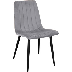 Стул DP DC-90P N14 Бархат (Light Grey/Black)