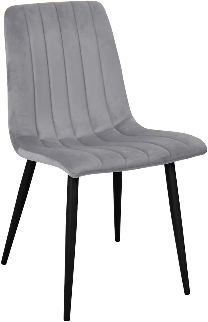 Стул DP DC-90P N14 Бархат (Light Grey/Black)