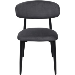 Стул DP Meridian HLR21 Бархат (Grey/Black) Thumb