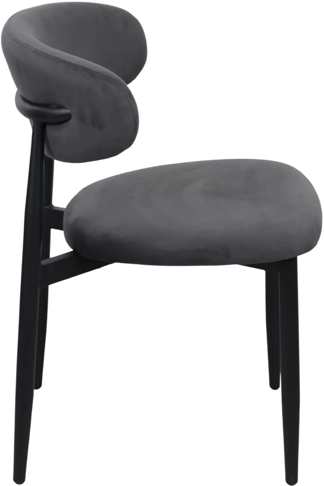 Стул DP Meridian HLR21 Бархат (Grey/Black) - 4