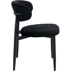 Стул DP Meridian HLR66 Бархат (Black) Thumb