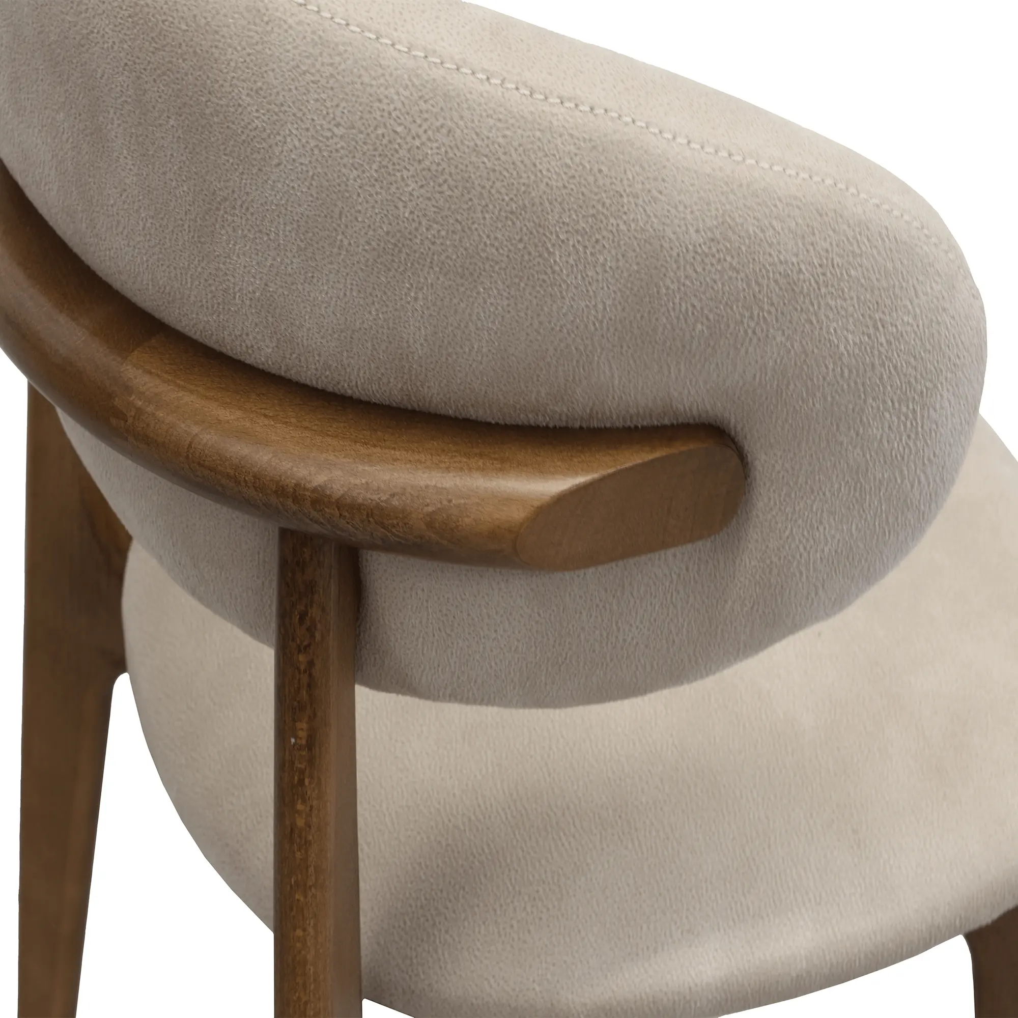 Scaun DP Roses Mustang Krem (Cream/Oak) - 7