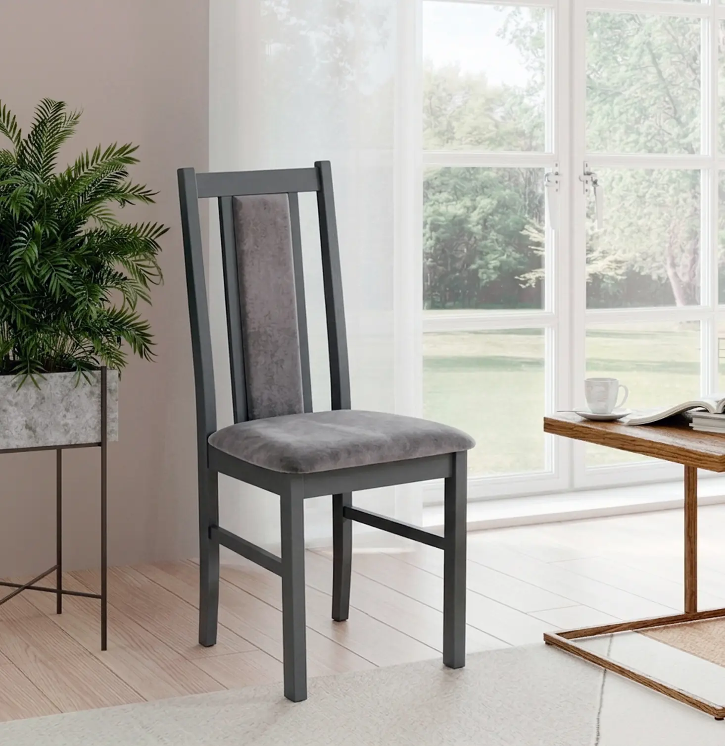 Стул Drewmix BOS 14 20B (Graphite/Grey) - 3