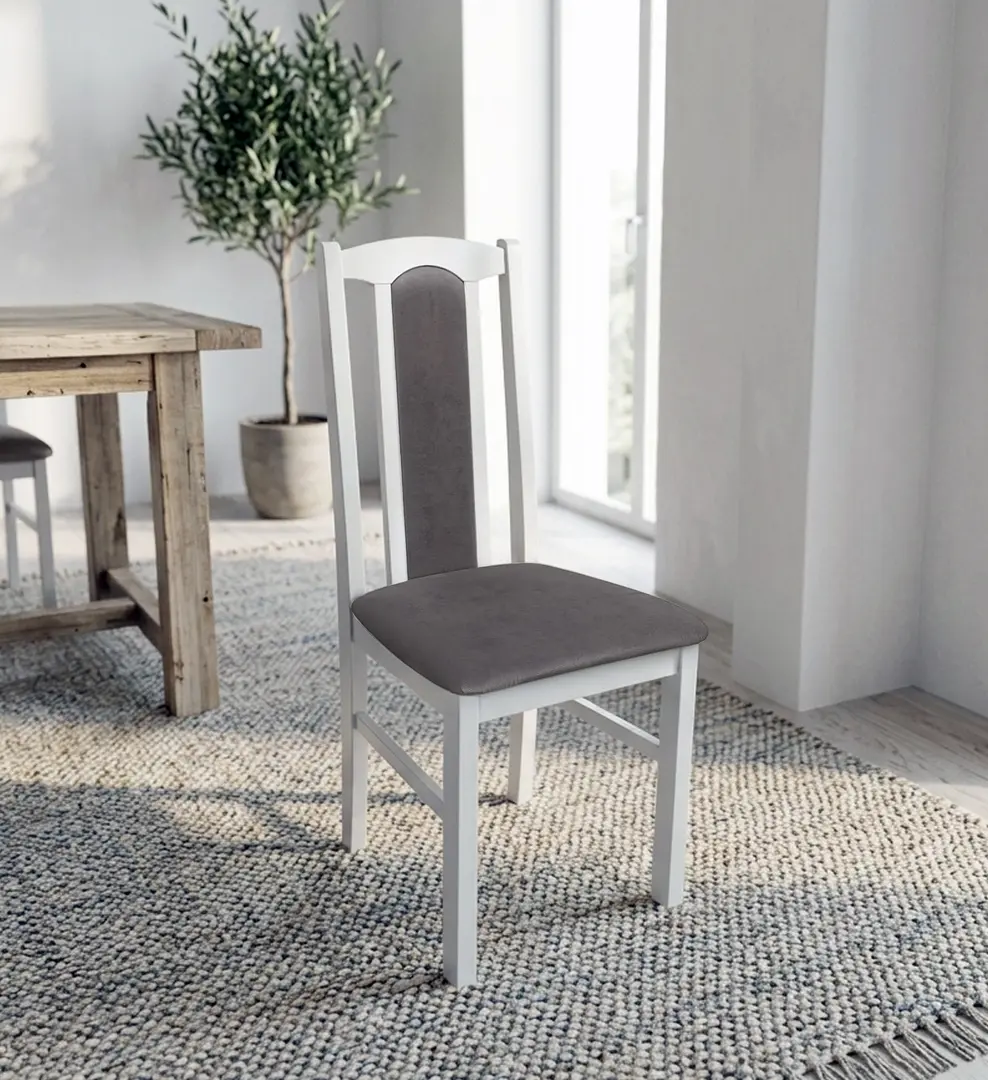 Стул Drewmix BOS 7 20B (White/Grey)