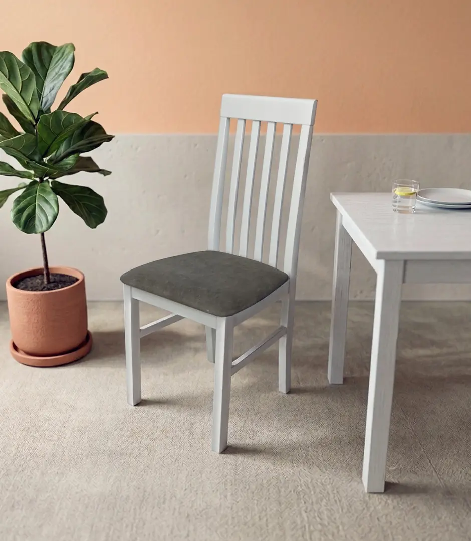 Стул Drewmix Nilo 1 25B (White/Brown)