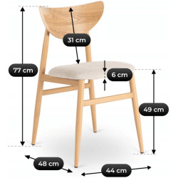 Стул Mebel Elite Braga (Beige/Oak) Thumb