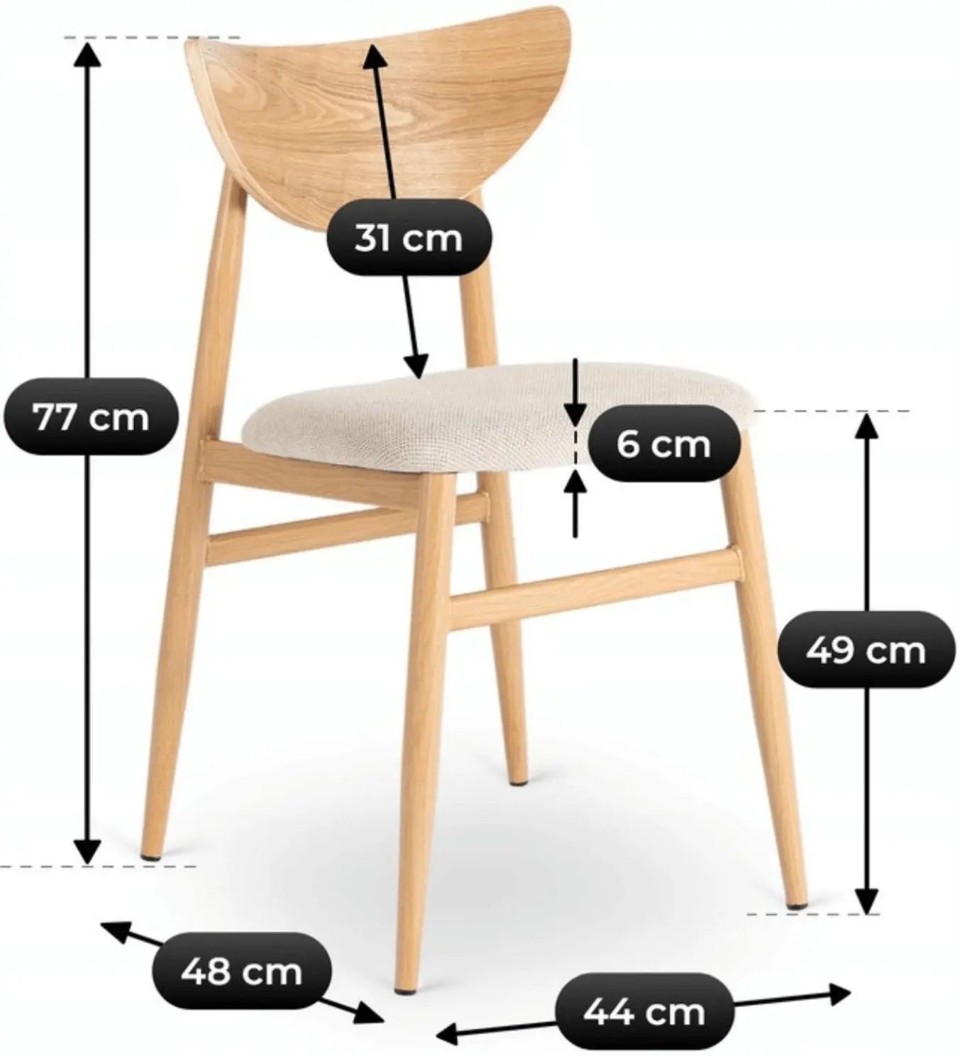 Стул Mebel Elite Braga (Beige/Oak) - 6