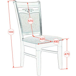 Scaun Evelin HV3167 NV-10WP (White/Grey) Thumb