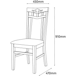 Стул Fabrik Home Elegance 112 (Белый/Тёмно-серый) Thumb