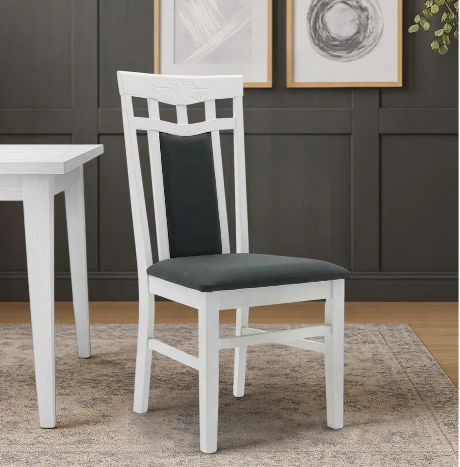 Стул Fabrik Home Elegance 112 (Белый/Тёмно-серый)