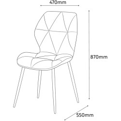 Scaun Fabrik Home Ken (Dark Grey) Thumb