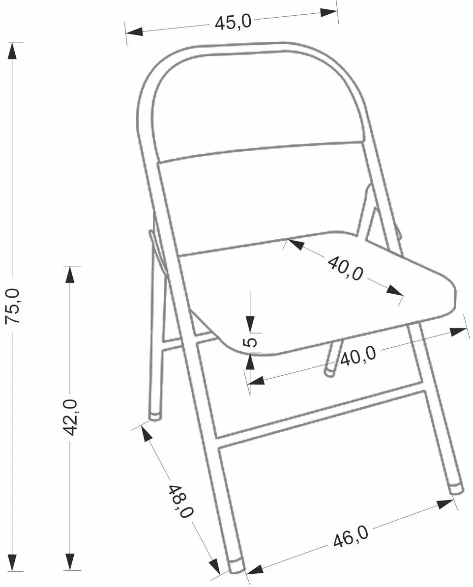 Складной стул Halmar K565 (Black) - 7