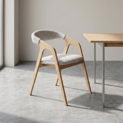 Scaun Halmar Bueno (Light Grey/Natural)