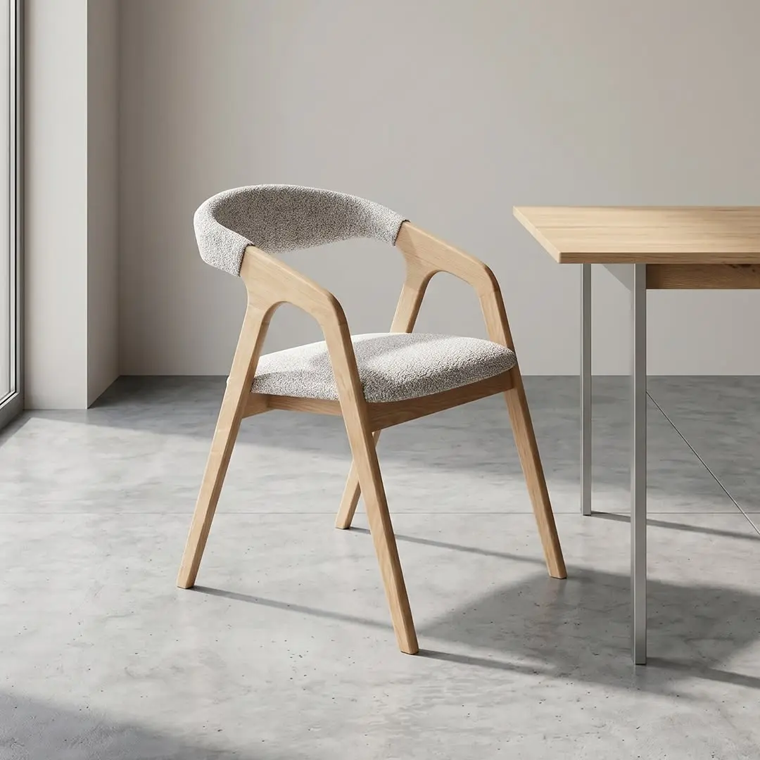 Scaun Halmar Bueno (Light Grey/Natural)