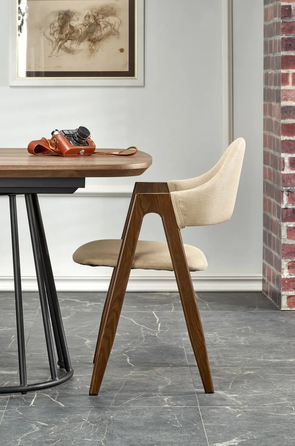 Стул Halmar K344 (Beige/Nut) - 2