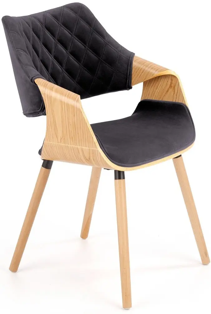 Scaun Halmar K396 (Natural/Black) - 2