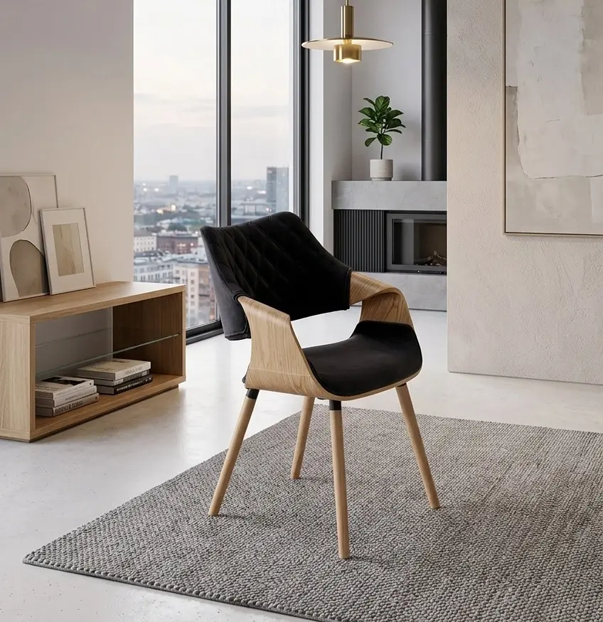 Scaun Halmar K396 (Natural/Black)