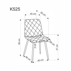 Стул Halmar K525 (Mokka) Thumb