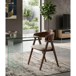 Scaun Halmar K562 (Walnut/Light Beige)