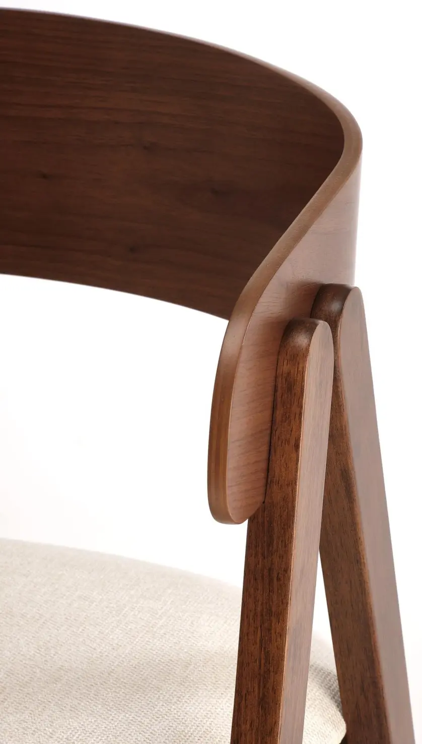 Scaun Halmar K562 (Walnut/Light Beige) - 5