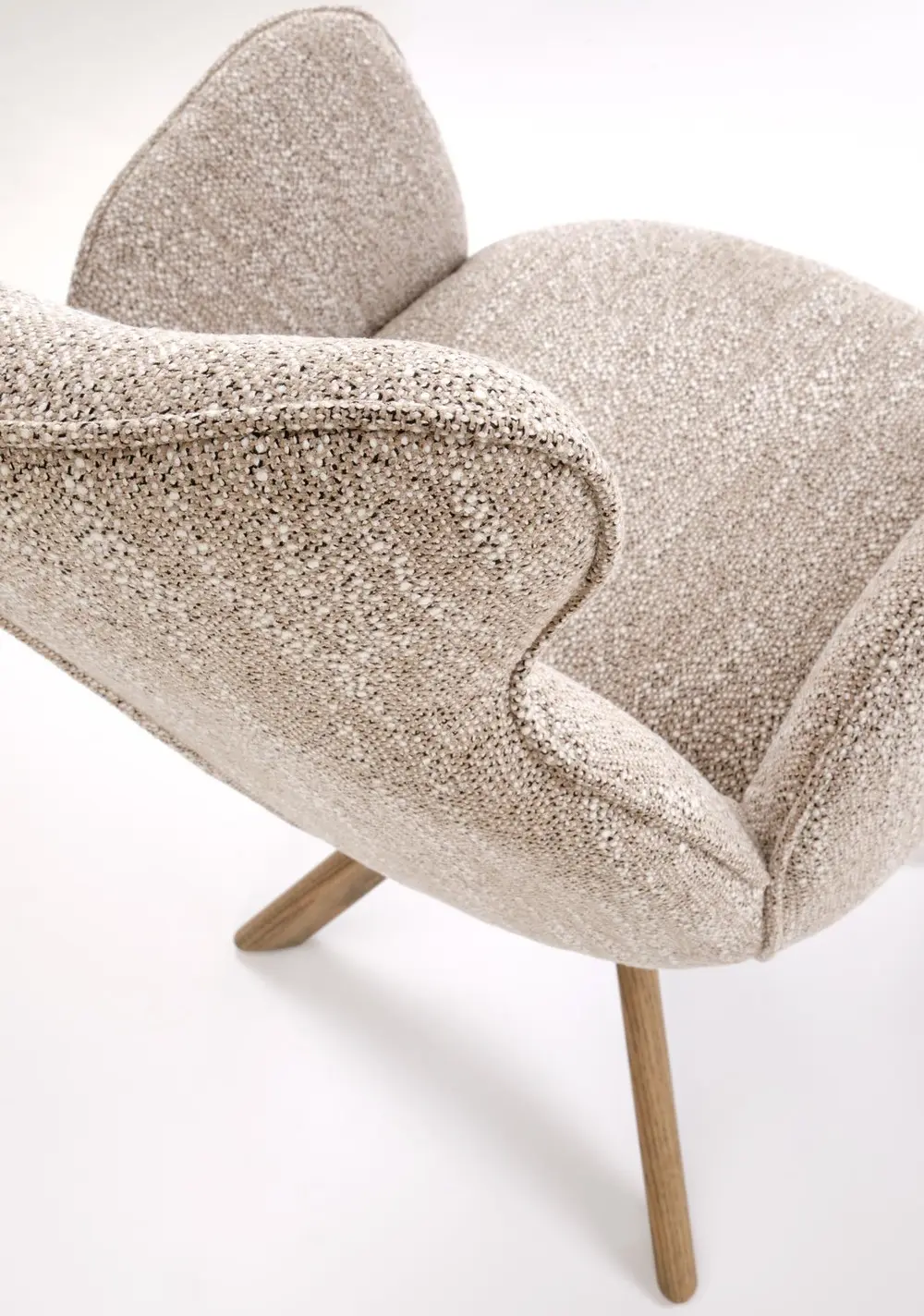 Scaun Halmar K585 (Dark Beige/Light Walnut) - 6