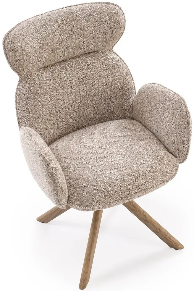 Scaun Halmar K585 (Dark Beige/Light Walnut) - 7