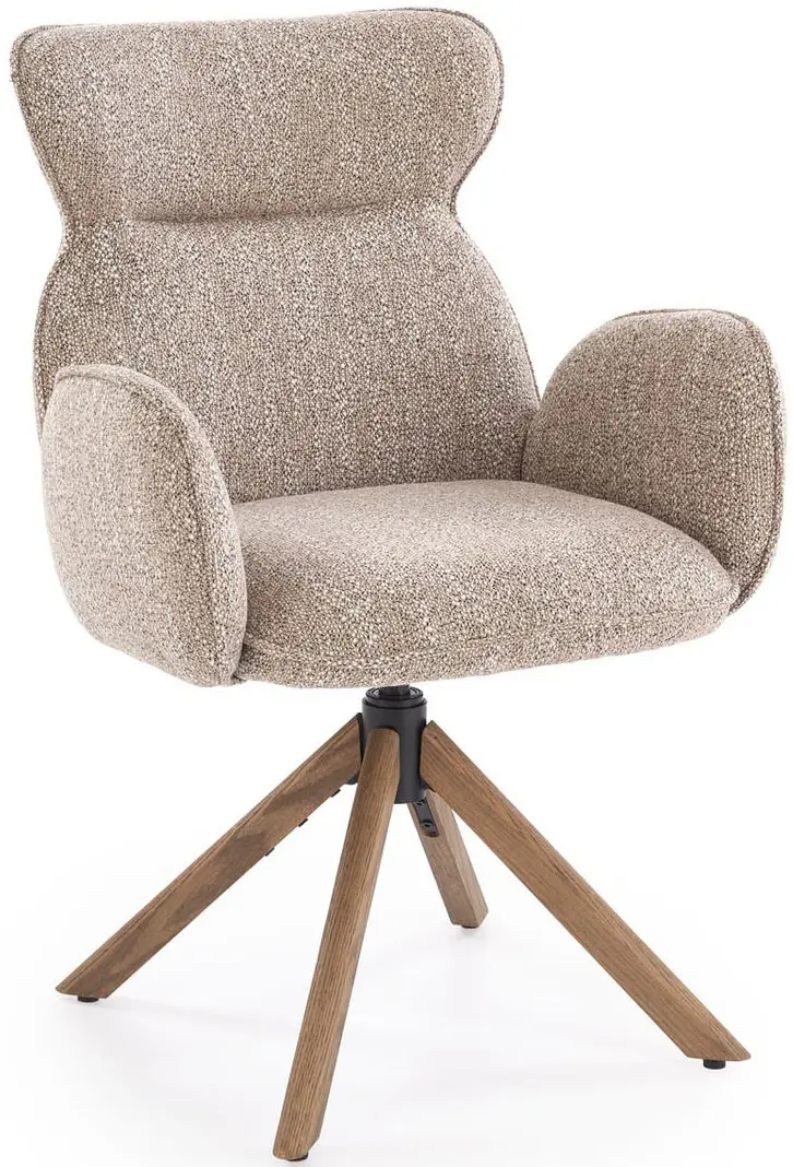 Scaun Halmar K585 (Dark Beige/Light Walnut)