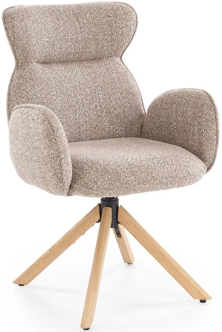 Scaun Halmar K585 (Dark Beige/Natural Oak) - 2