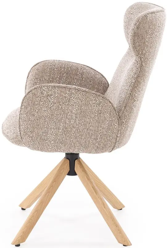 Scaun Halmar K585 (Dark Beige/Natural Oak) - 3