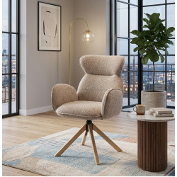 Стул Halmar K585 (Dark Beige/Natural Oak)