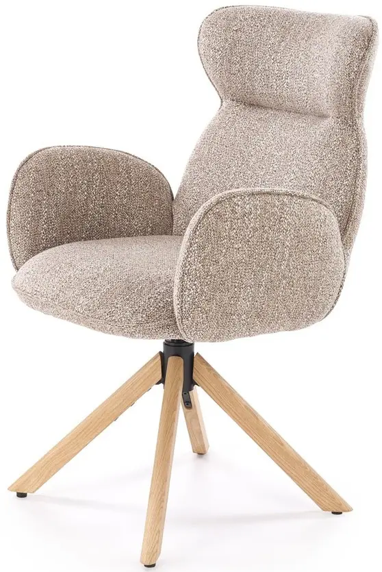 Scaun Halmar K585 (Dark Beige/Natural Oak) - 4