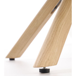 Scaun Halmar K585 (Dark Beige/Natural Oak) Thumb