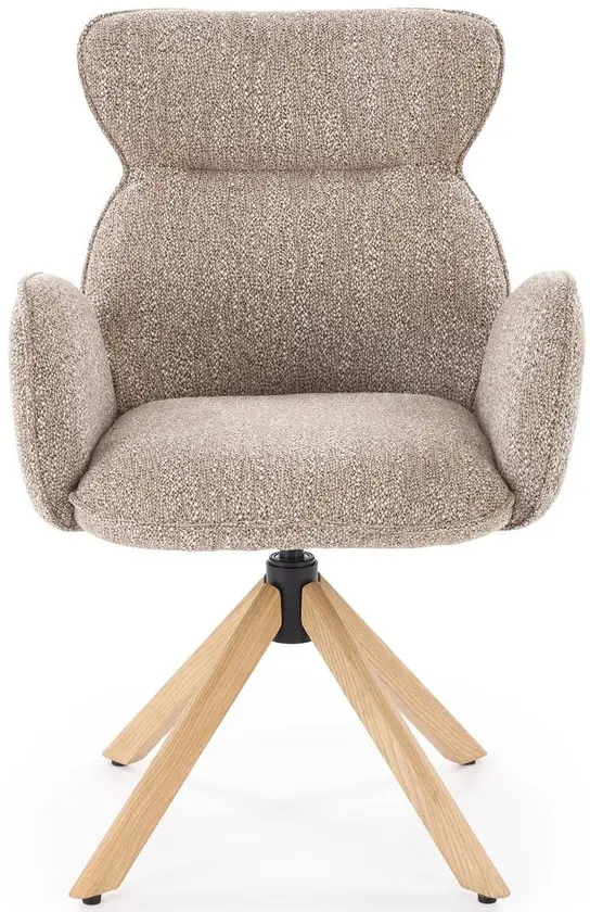 Scaun Halmar K585 (Dark Beige/Natural Oak) - 7