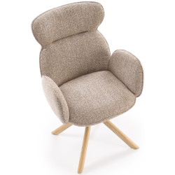 Scaun Halmar K585 (Dark Beige/Natural Oak) Thumb