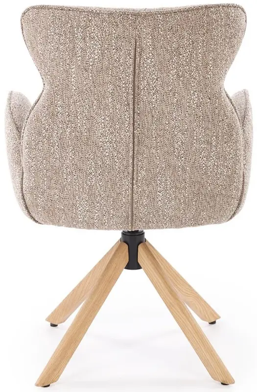 Scaun Halmar K585 (Dark Beige/Natural Oak) - 9