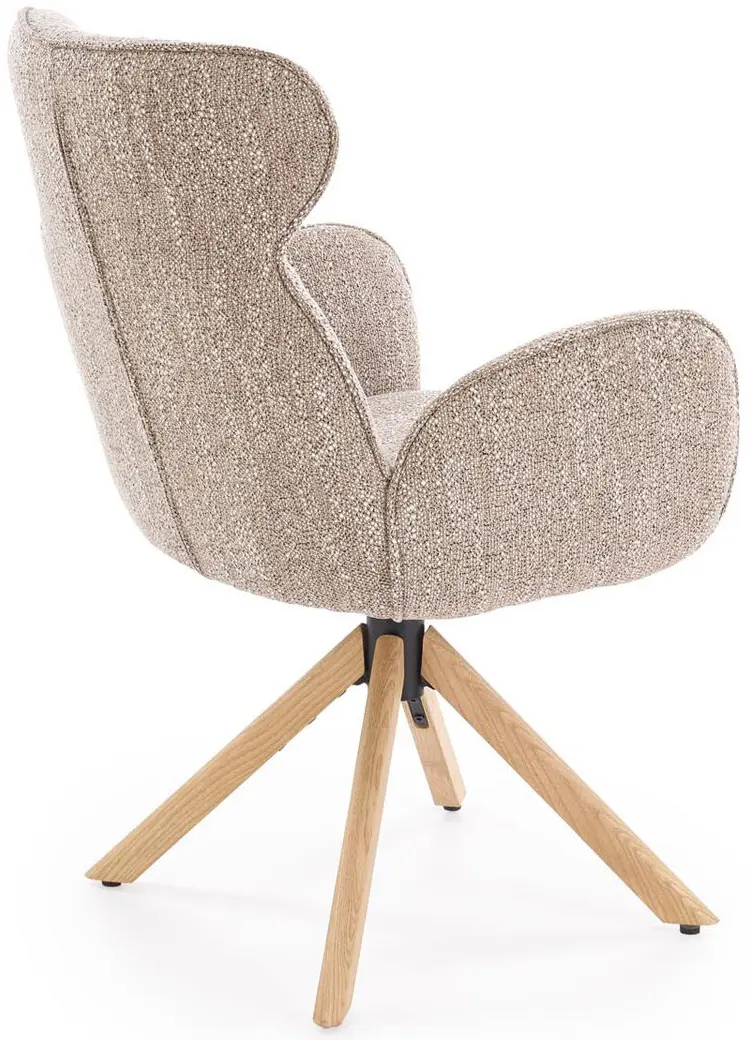 Scaun Halmar K585 (Dark Beige/Natural Oak) - 10