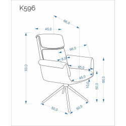 Стул Halmar K596 CS (Beige/Cashmere) Thumb
