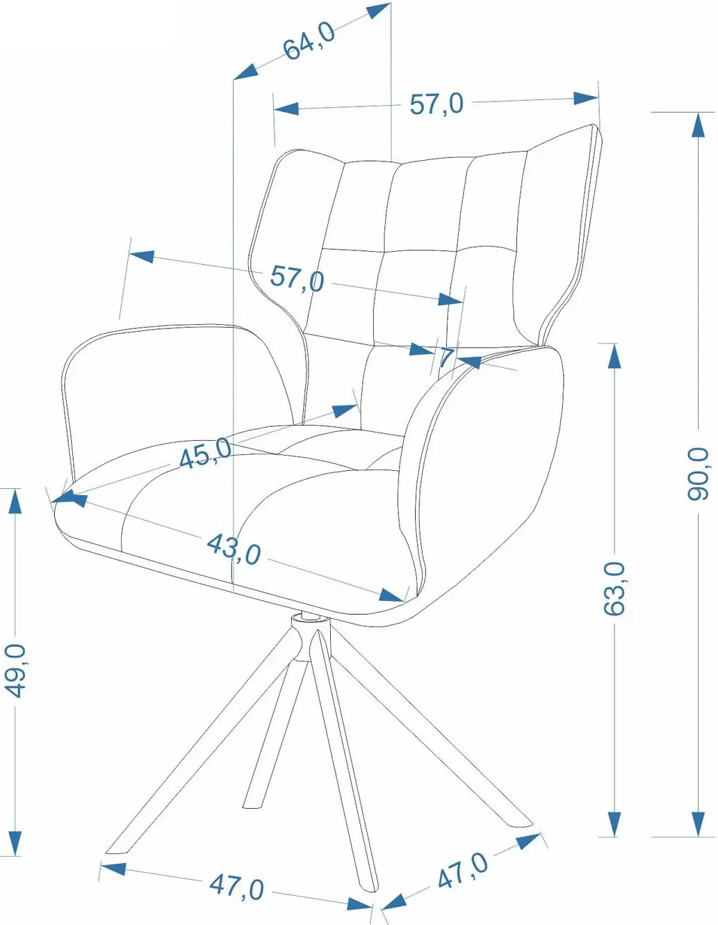 Scaun Halmar K601 (Grey) - 10