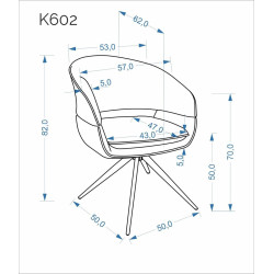 Стул Halmar K602 (Brown) Thumb