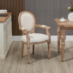 Стул Homcom 835-669 (Natural/Cream White)