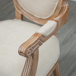 Scaun Homcom 835-669 (Natural/Cream White) Thumb