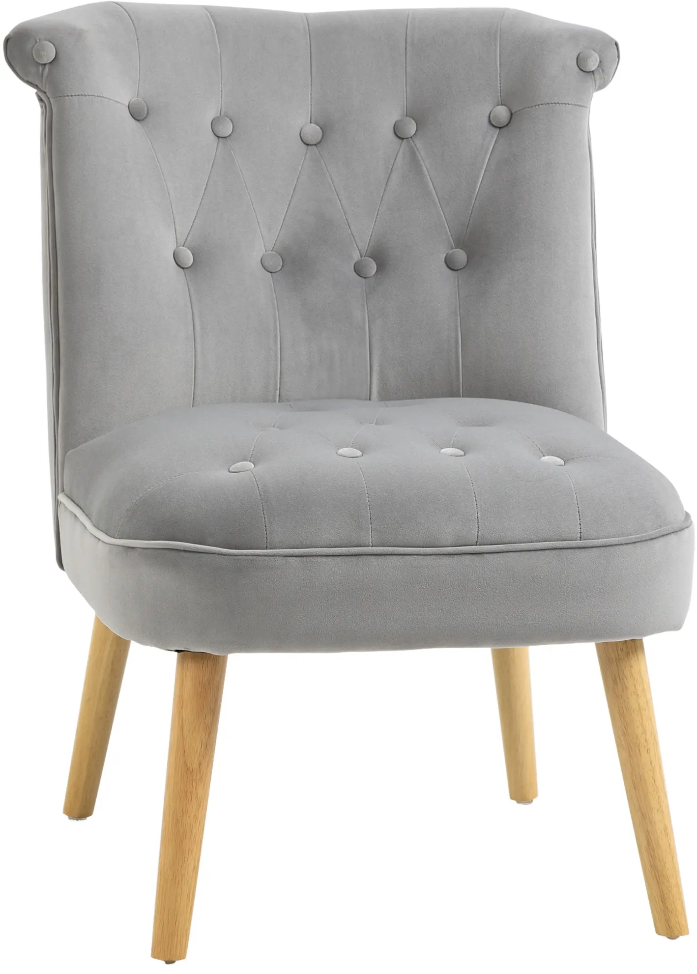 Стул Homcom 839-618V00GY (Grey/Wood) - 2